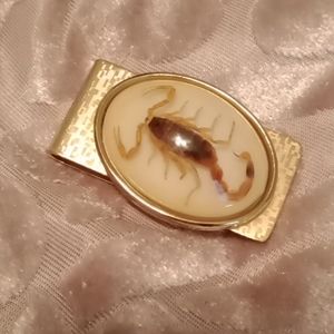 money clip with scorpion